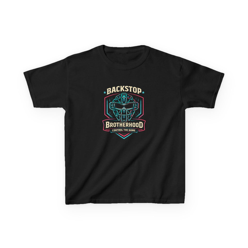Backstop Brotherhood - Baseball Catchers Helmet Youth Tee