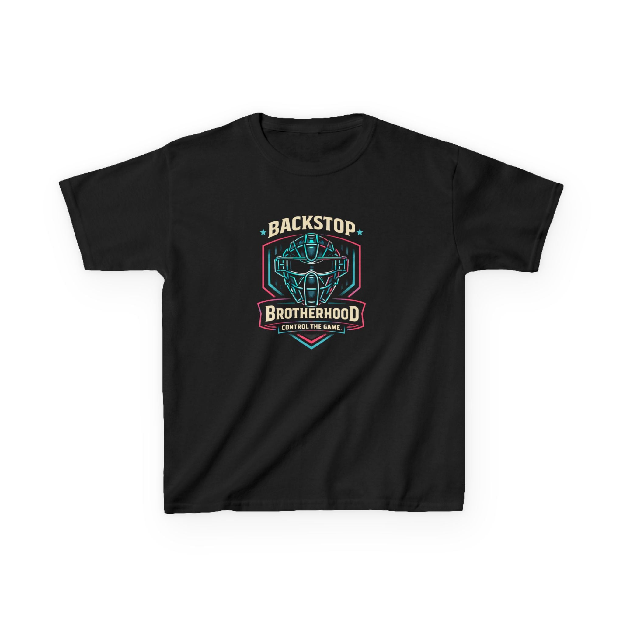Backstop Brotherhood - Baseball Catchers Helmet Youth Tee