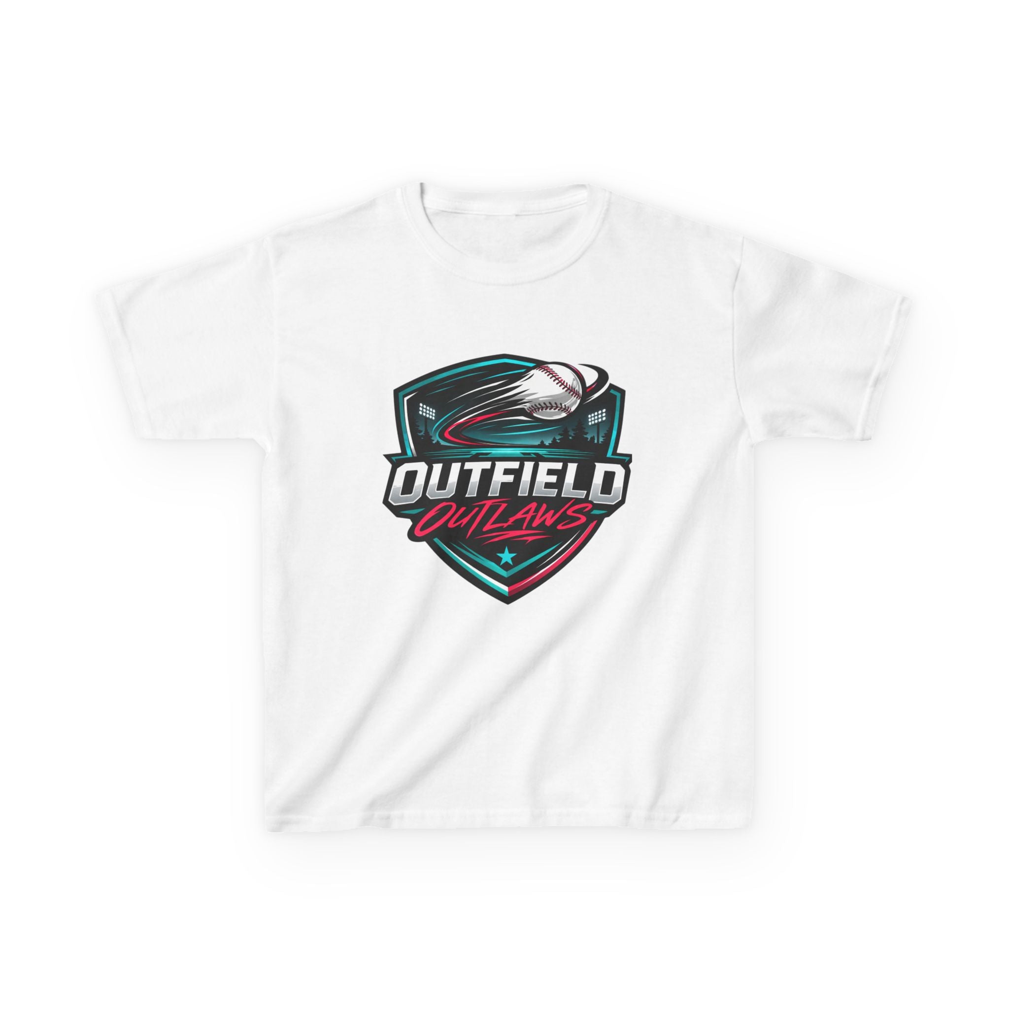 Outfield Outlaws Kids T-Shirt — Youth Baseball Tee