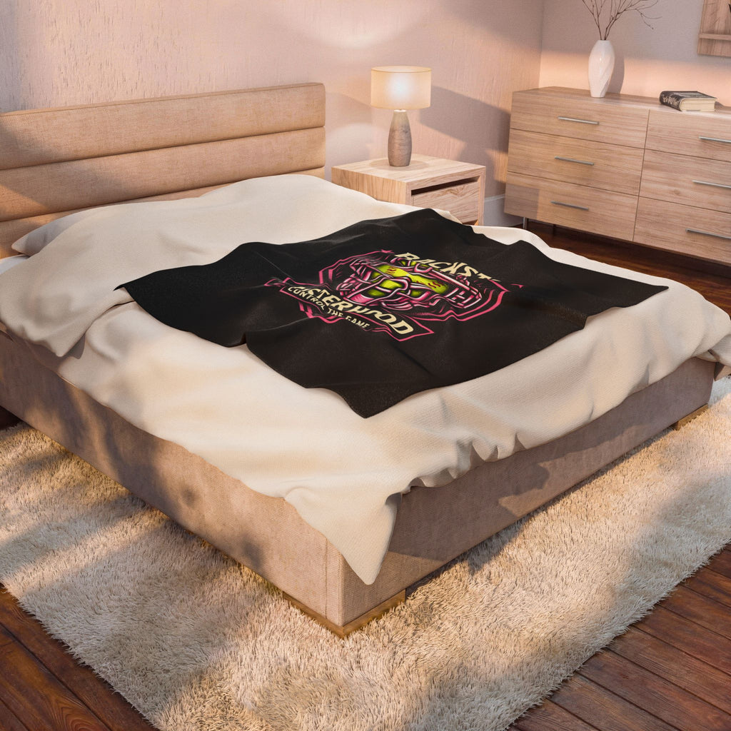 Backstop Sisterhood Velveteen Plush Blanket – Soft Softball Catcher Gift