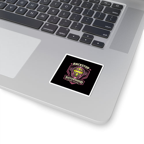 Backstop Sisterhood Softball Catcher Sticker — Kiss-Cut Baseball/Softball Decal