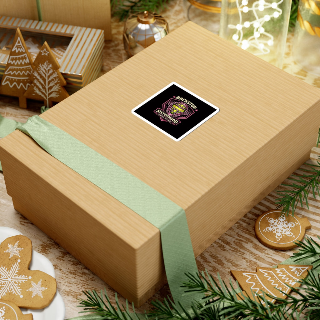 Backstop Sisterhood Softball Catcher Sticker — Kiss-Cut Baseball/Softball Decal