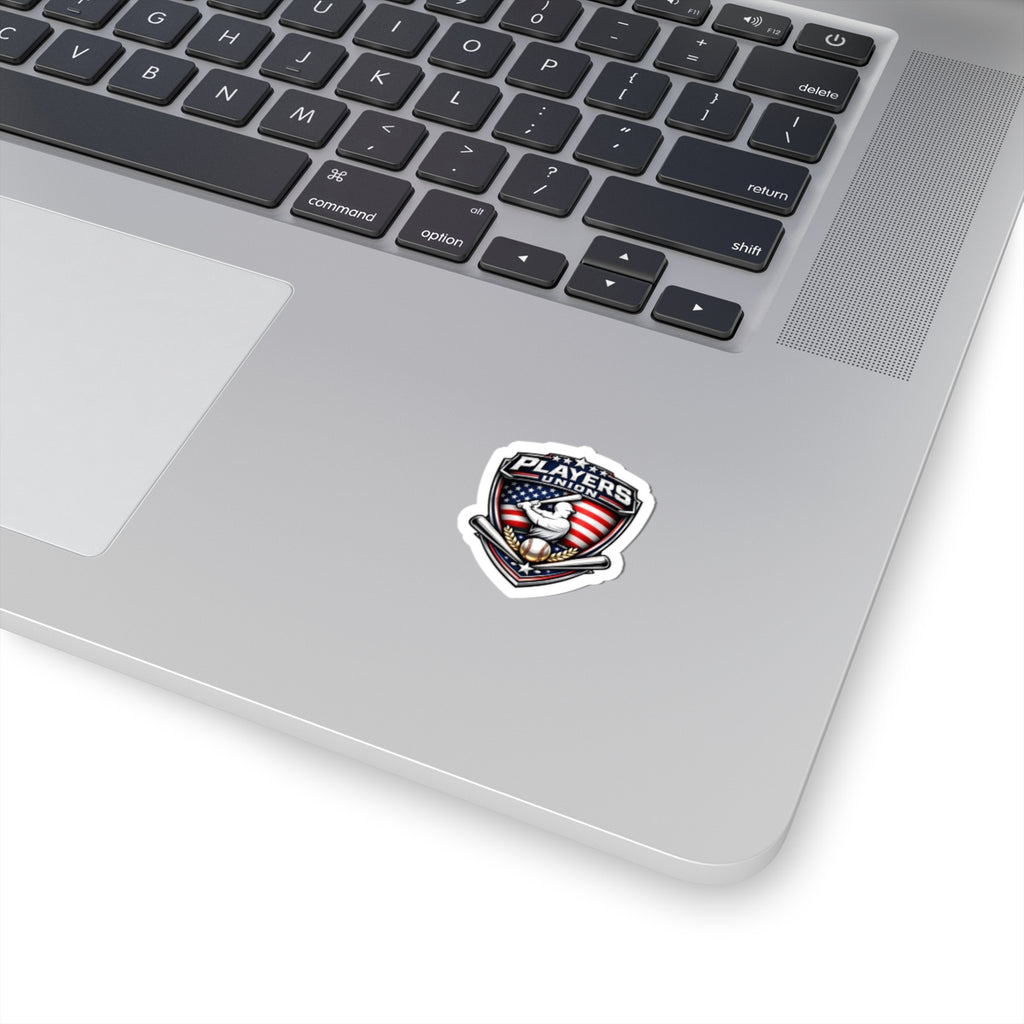 Players Union USA Baseball Logo Sticker | American Flag Shield