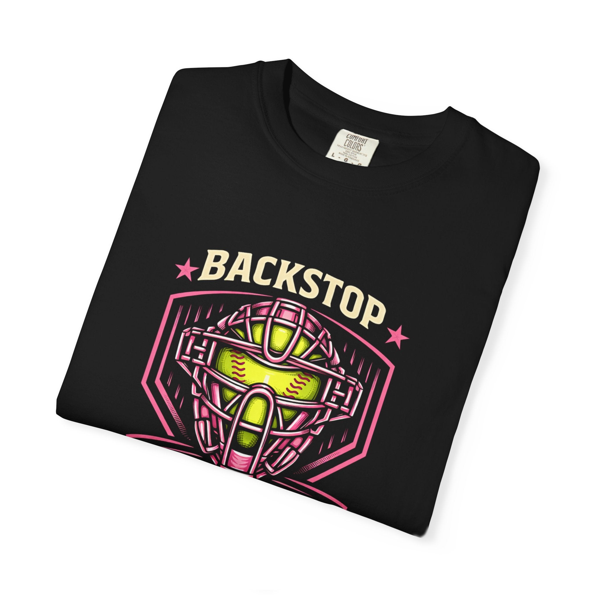 Backstop Sisterhood Softball Catcher T-Shirt