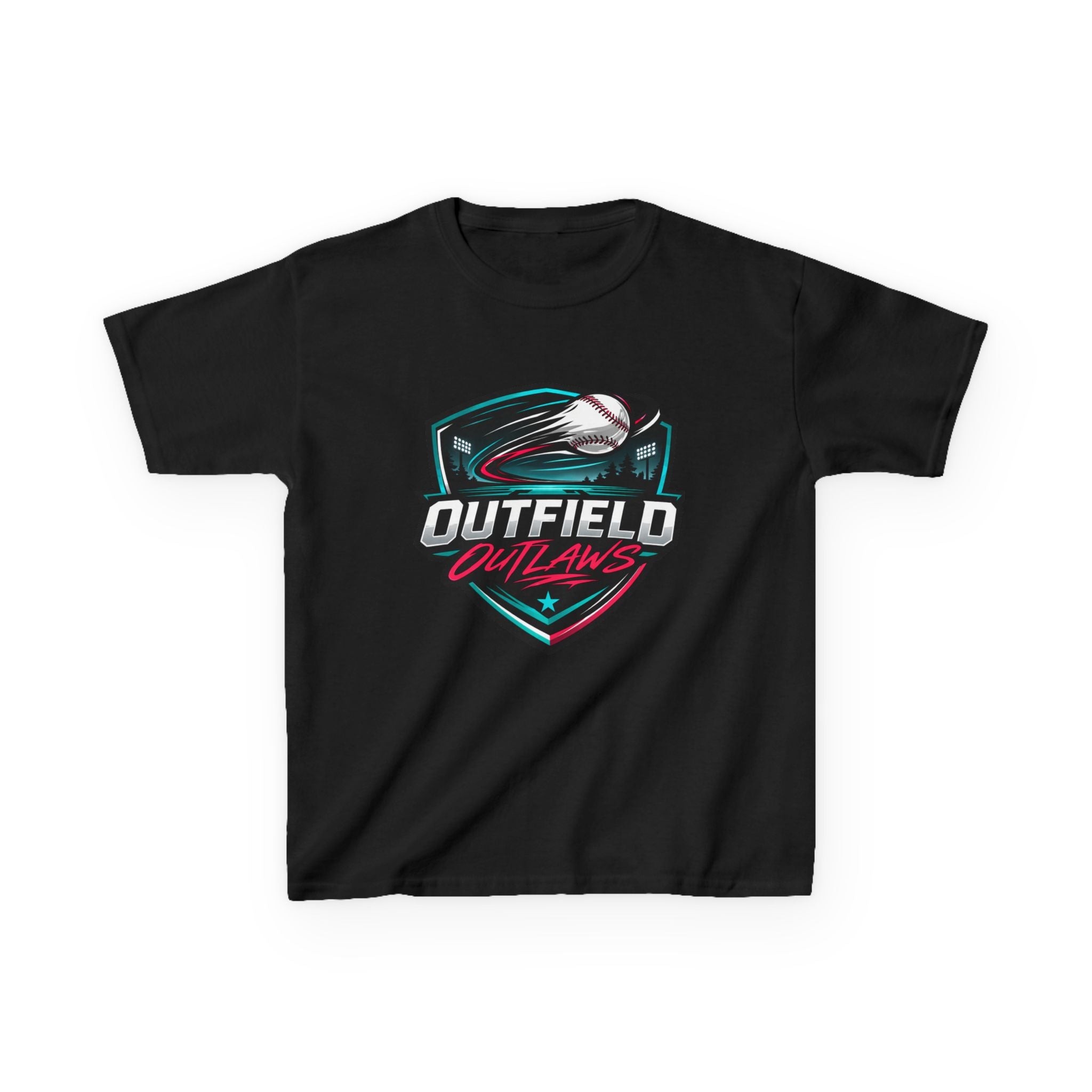 Outfield Outlaws Kids T-Shirt — Youth Baseball Tee