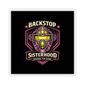Backstop Sisterhood Softball Catcher Sticker — Kiss-Cut Baseball/Softball Decal