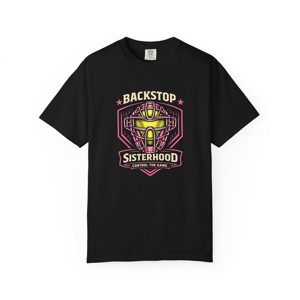 Backstop Sisterhood Softball Catcher T-Shirt