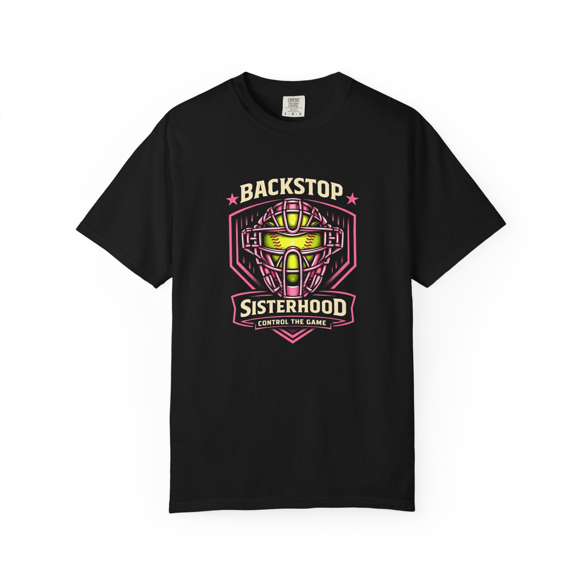 Backstop Sisterhood Softball Catcher T-Shirt
