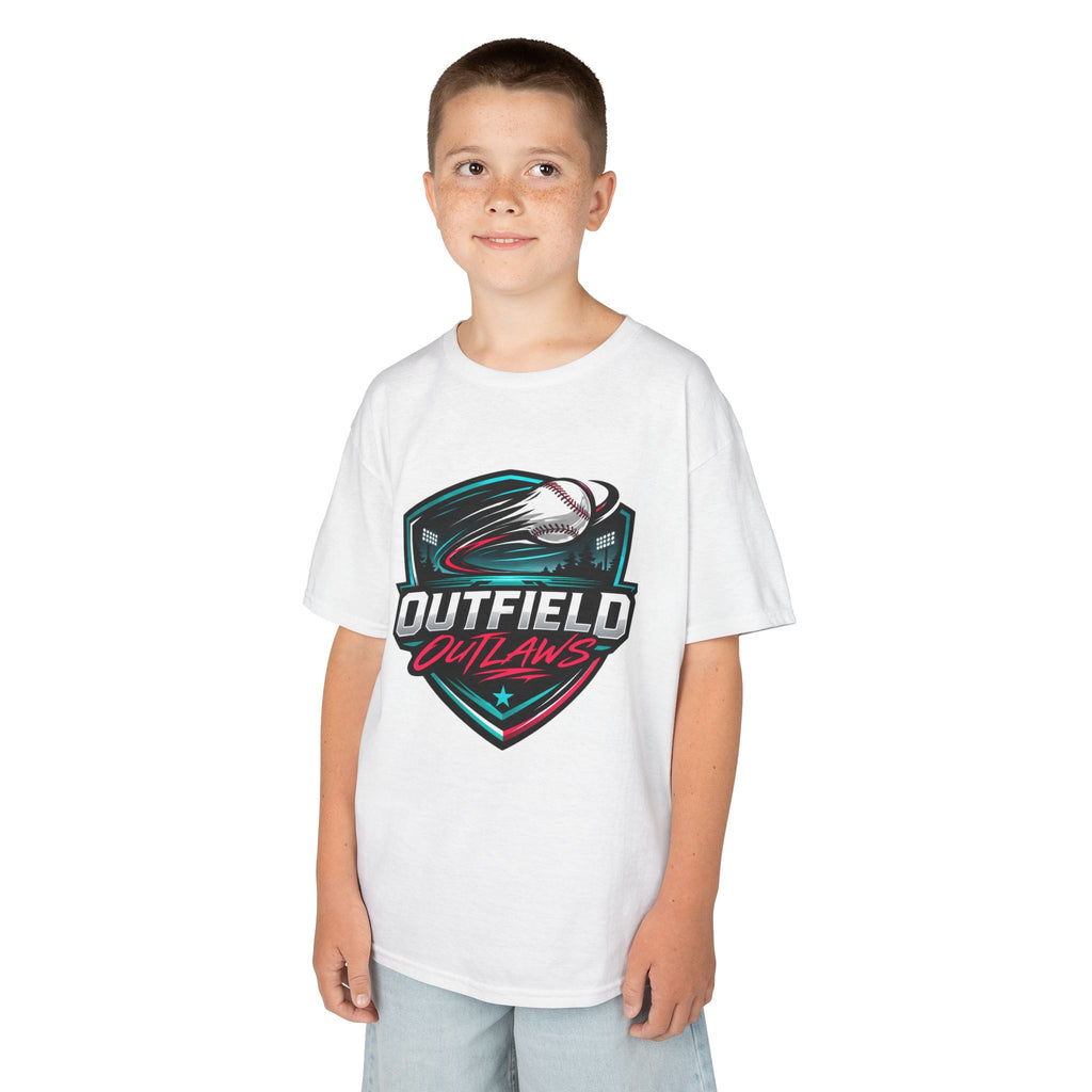 Outfield Outlaws Kids T-Shirt — Youth Baseball Tee