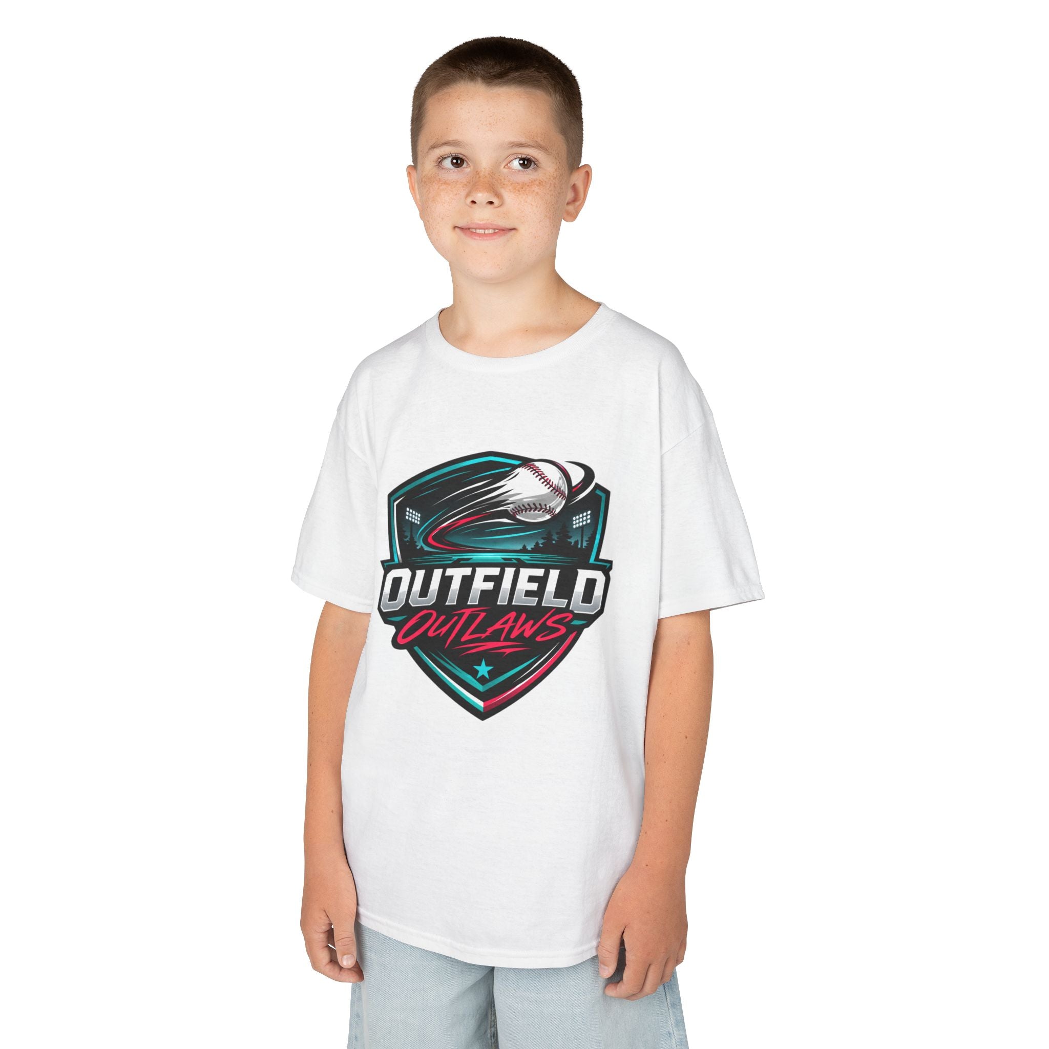Outfield Outlaws Kids T-Shirt — Youth Baseball Tee